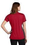 LST695 Sport-Tek 4-ounce Ladies PosiCharge Active Textured Colorblock Polo True Red/ Grey