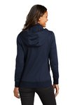 L814 Port Authority Ladies Smooth Fleece Hooded Jacket River Blue Navy