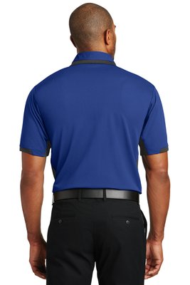 K524 Port Authority 5.3-ounce Dry Zone Colorblock Ottoman Polo Royal/ Black