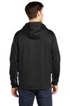 ST239 Sport-Tek Sport-Wick CamoHex Fleece Colorblock Hooded Pullover Black/ Dark Smoke Grey