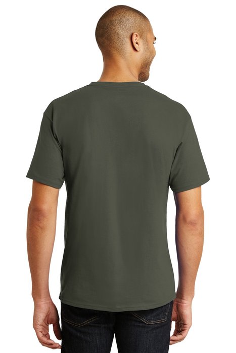 5250 Hanes 6-ounce 100% Cotton T-Shirt Fatigue Green