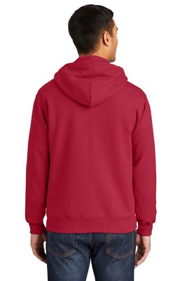 PC90ZH Port & Company Essential Fleece Full-Zip Hooded Sweatshirt Red