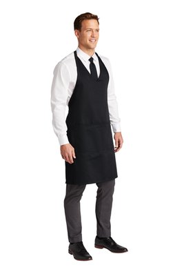 A704 Port Authority Easy Care Tuxedo Apron with Stain Release Black