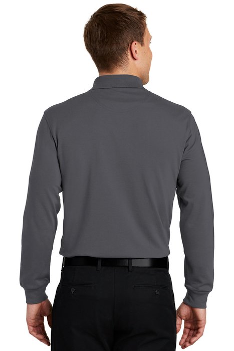 K455LS Port Authority 5.6-ounce Rapid Dry Long Sleeve Polo Charcoal