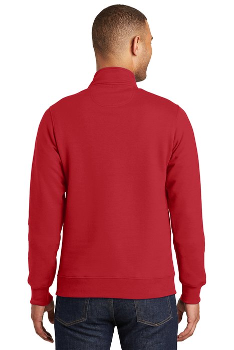 PC850Q Port & Company Fan Favorite Fleece 1/4-Zip Pullover Sweatshirt Bright Red