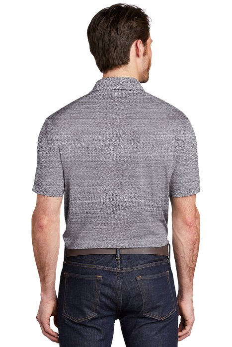 K583 Port Authority 5.2-ounce Stretch Heather Polo Graphite/ White