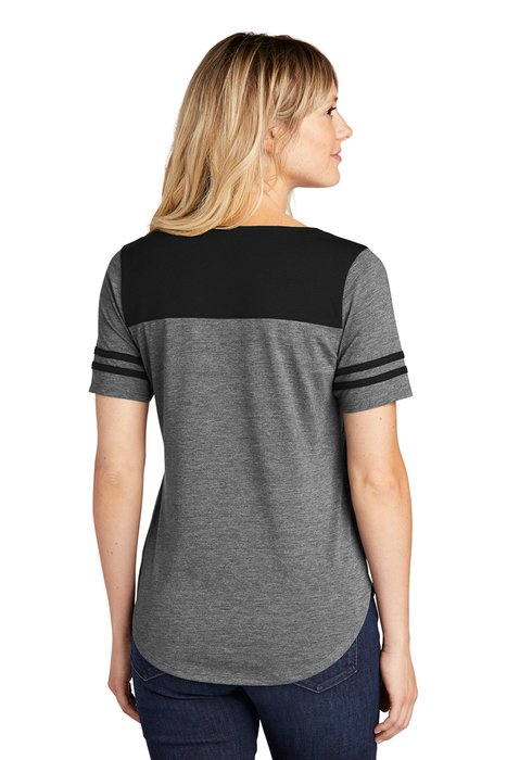 LST403 Sport-Tek 4.4-ounce T-Shirt Black Triad Solid/ Dark Grey Heather
