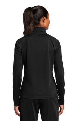 LST90 Sport-Tek Ladies Tricot Track Jacket Black/ Black