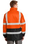 CSJ24 CornerStone - ANSI 107 Class 3 Waterproof Parka Safety Orange/ Black