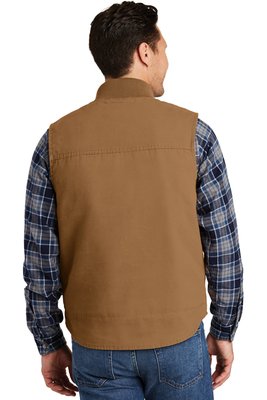 CSV40 CornerStone Washed Duck Cloth Vest Duck Brown