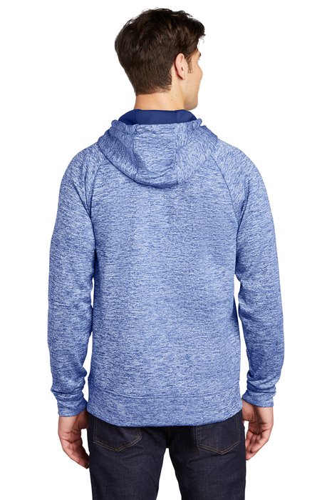 ST225 Sport-Tek PosiCharge Electric Heather Fleece Hooded Pullover True Royal Electric