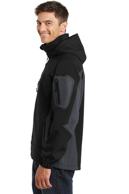 TLJ798 Port Authority Tall Waterproof Soft Shell Jacket Black/ Graphite