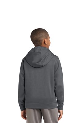 YST244 Sport-Tek Youth Sport-Wick Fleece Hooded Pullover Dark Smoke Grey