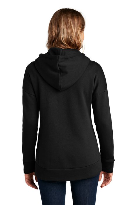 DT1104 District Women's Perfect Weight Fleece Drop Shoulder Full-Zip Hoodie Jet Black