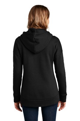 DT1104 District Women's Perfect Weight Fleece Drop Shoulder Full-Zip Hoodie Jet Black