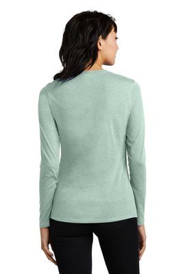 DT110 District Women's Perfect Blend CVC Long Sleeve Tee Heathered Dusty Sage