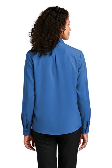 LW401 Port Authority Ladies Long Sleeve Performance Staff Shirt True Blue