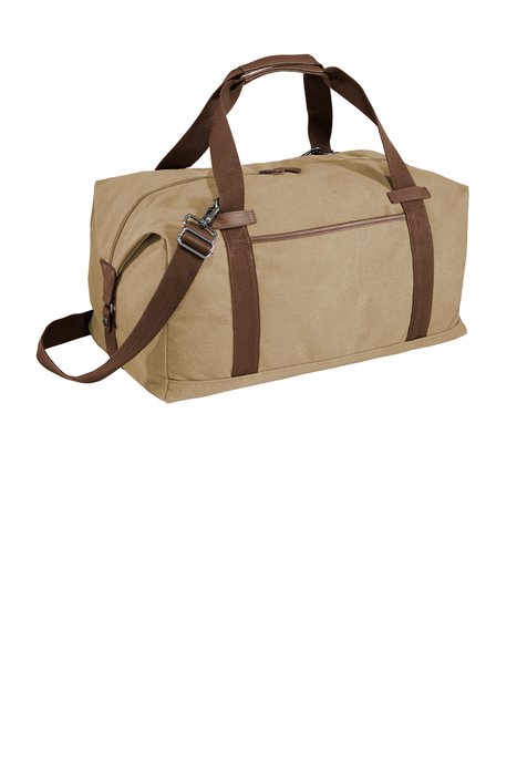 BG803 Port Authority Cotton Canvas Duffel Desert Khaki