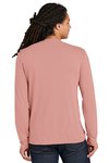 DM132 District Perfect Tri Long Sleeve Tee . Blush Frost