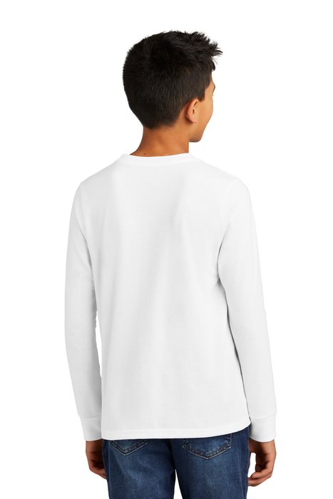 DT132Y District Youth Perfect Tri Long Sleeve Tee White