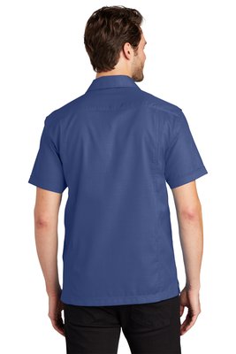 S662 Port Authority Textured Camp Shirt Royal