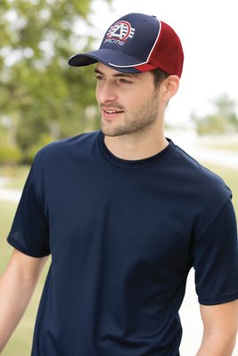 C904 Port Authority Colorblock Mesh Back Cap Magnet/ White/ Black