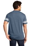 DT376 District 4.5-ounce T-Shirt Heathered True Navy/ White