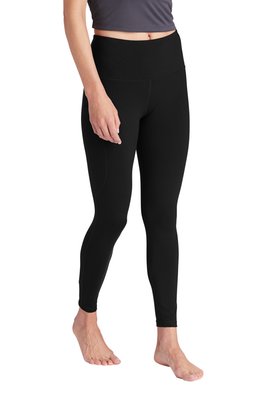 LPST891 Sport-Tek Ladies High Rise 7/8 Legging Black