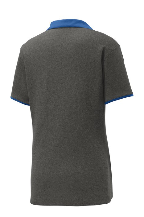 LST667 Sport-Tek 3.8-ounce Ladies Heather Contender Contrast Polo Graphite Heather/ True Royal