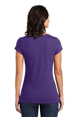DT6001 District Women's Fitted Very Important Tee Purple