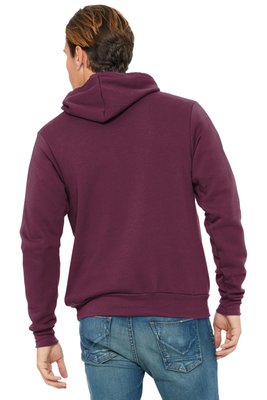 BC3719 BELLA+CANVAS Unisex Sponge Fleece Pullover Hoodie Maroon