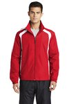 JST60 Sport-Tek Colorblock Raglan Jacket True Red/ White
