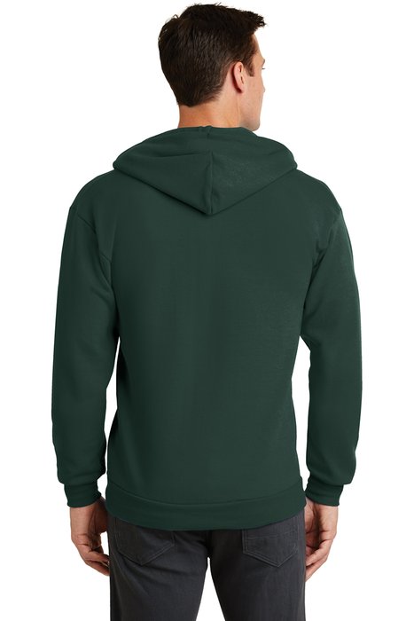 PC78ZH Port & Company Core Fleece Full-Zip Hooded Sweatshirt Dark Green