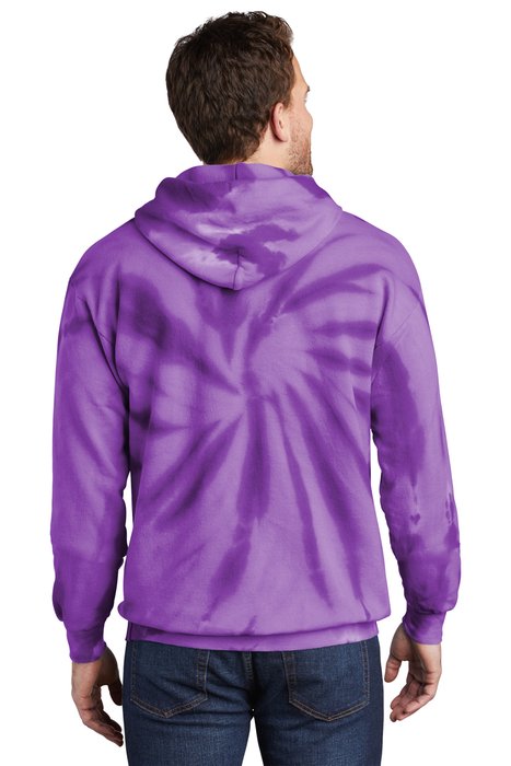 PC146 Port & Company Tie-Dye Pullover Hooded Sweatshirt Purple