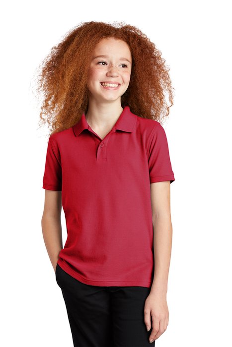 Y100 Port Authority 4.4-ounce Youth Core Classic Pique Polo Rich Red