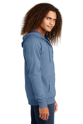 DT573 District Featherweight French Terry Full-Zip Hoodie Flint Blue Heather