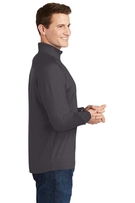 TST850 Sport-Tek Tall Sport-Wick Stretch 1/2-Zip Pullover Charcoal Grey