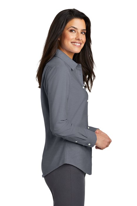 L658 Port Authority Ladies SuperPro Oxford Shirt Black