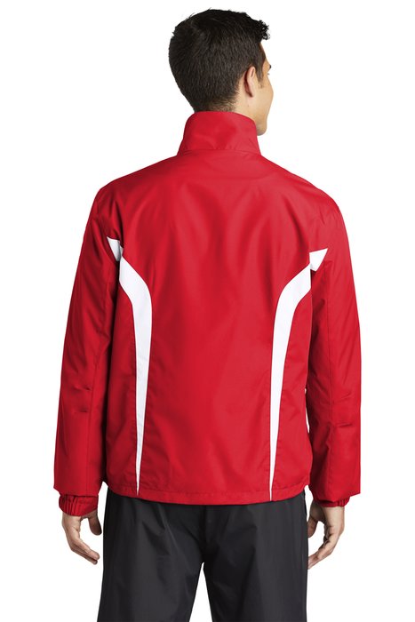 JST60 Sport-Tek Colorblock Raglan Jacket True Red/ White
