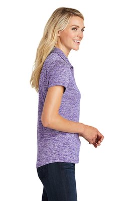 LST590 Sport-Tek 4.1-ounce Ladies PosiCharge Electric Heather Polo Purple Electric