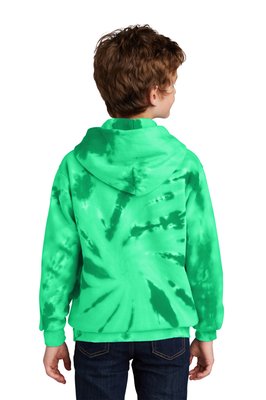 PC146Y Port & Company Youth Tie-Dye Pullover Hooded Sweatshirt Kelly