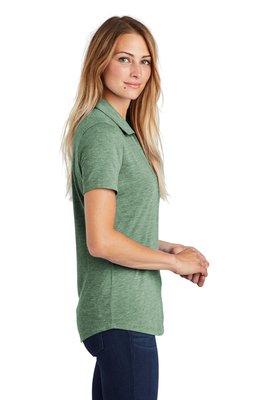 LST405 Sport-Tek Ladies PosiCharge Tri-Blend Wicking Polo Forest Green Heather