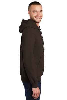 PC90HT Port & Company Tall Essential Fleece Pullover Hooded Sweatshirt Dark Chocolate Brown
