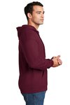 F283 Hanes Ultimate Cotton Full-Zip Hooded Sweatshirt Maroon