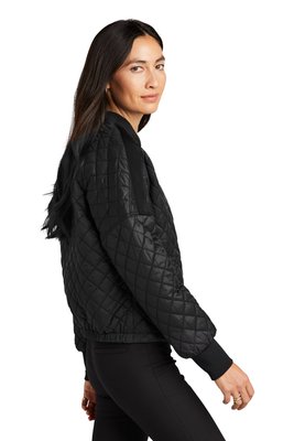MM7201 MERCER+METTLE Women's Boxy Quilted Jacket Deep Black