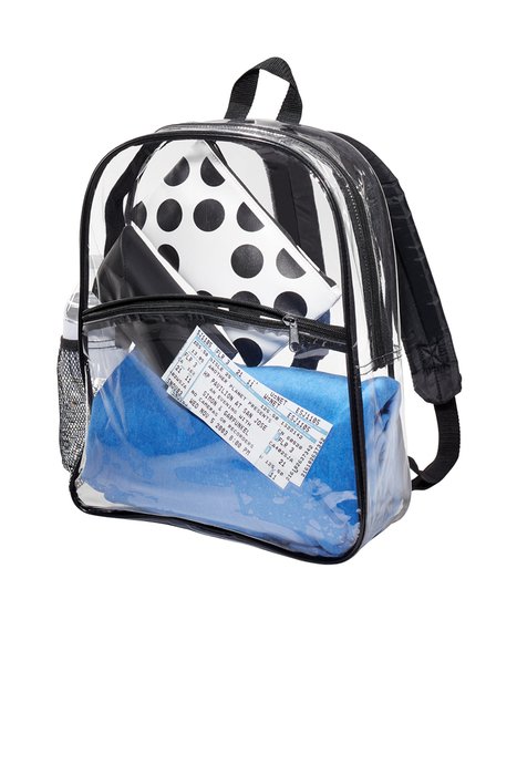 BG230 Port Authority Clear Backpack Clear/ Black