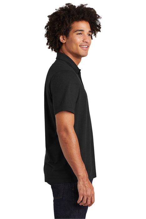 ST405 Sport-Tek PosiCharge Tri-Blend Wicking Polo Black Triad Solid