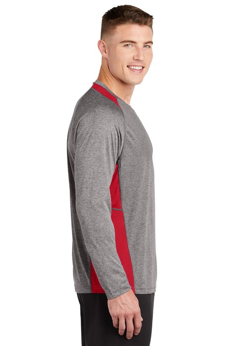 ST361LS Sport-Tek 3.8-ounce 100% Polyester T-Shirt Vintage Heather/ True Red