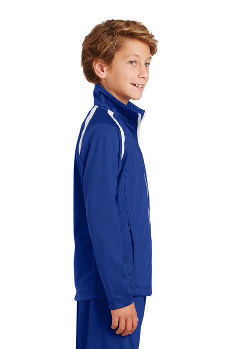 YST90 Sport-Tek Youth Tricot Track Jacket True Royal/ White