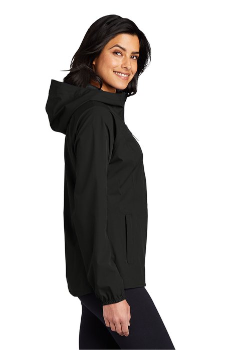L407 Port Authority Ladies Essential Rain Jacket Deep Black